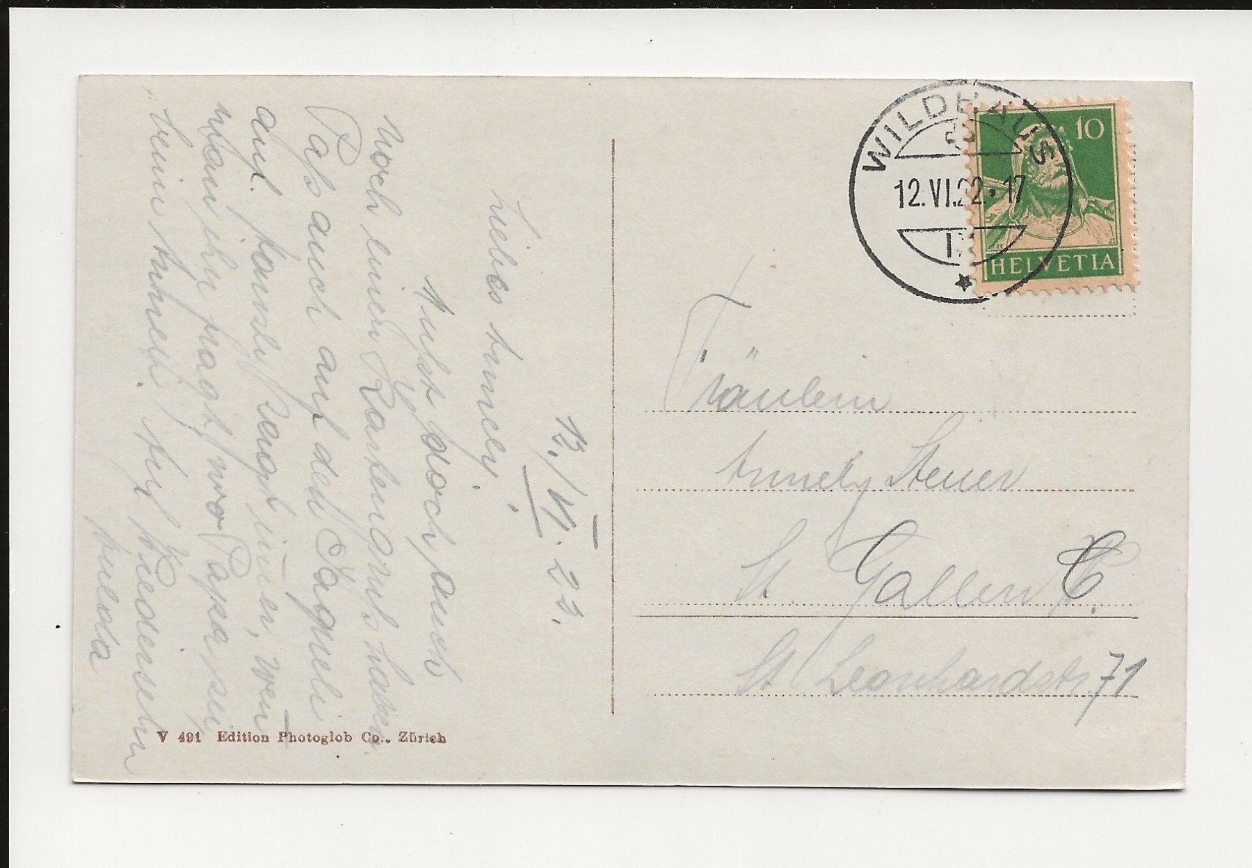 Cartoline postali: AK 1922 Gräppelen See mit Selisberg  SG – Usato da Greifensee venduto da 315WDO 1