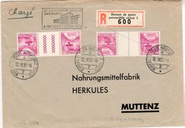 R - Brief an Nahrungsmittelfabrik Herkules Muttenz 1951