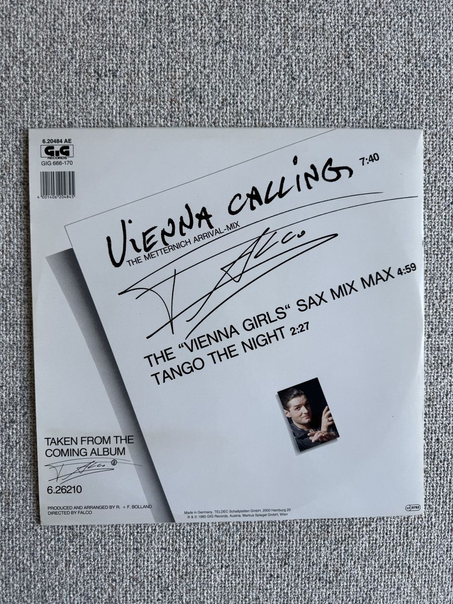 Dischi in vinile: Falco - Vienna Calling - 12" Maxi - 80s – Usato da Rorbas venduto da BlackstarRecords 1