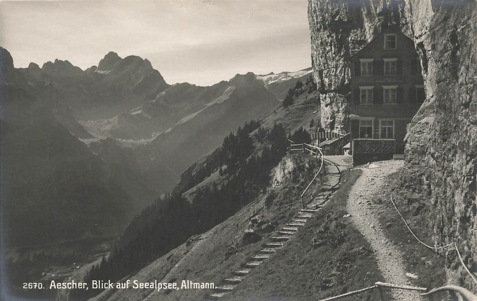 Cartoline postali: Aescher Wildkirchli Appenzell – Usato da Schwyz venduto da Seffi56