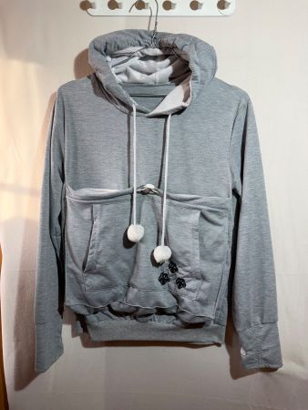 Kapuzenpullover mit Katzen- oder Hundetasche Gr. S