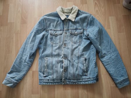 PULL & BEAR Veste en Jeans Fourrée Taille M