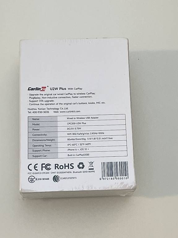 Unità & Adattatore: Carlinkit U2W Plus Wireless CarPlay Adapter – Nuovo e nell'imballaggio originale da Zürich venduto da Jacqui82 2