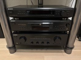 Sony Hi-Fi Anlage Tuner CD-Player Verstärker schwarz