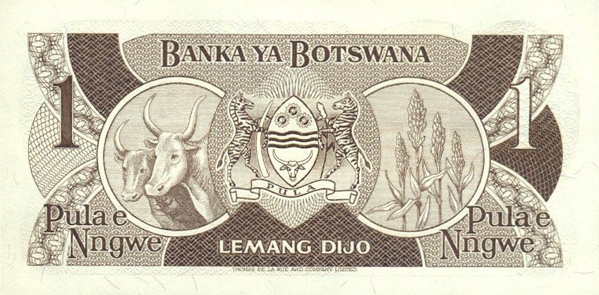Banconote: Botswana 1 Pula 1983 P-6a UNC – Nuovo (secondo la descrizione) da Schliern b. Köniz venduto da pizzitaxi 1