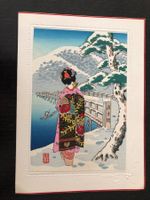 Japanischer Holzschnitt Sadanobu Hasegawa III Maiko im Frühl