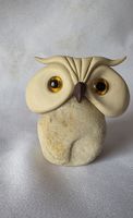 Eule Figur Naturstein Handgemacht und einzigartig 