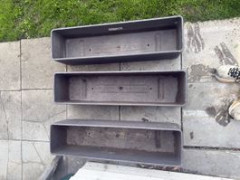 3 Blumenkasten Eternit anthrazit 60 liter gebraucht