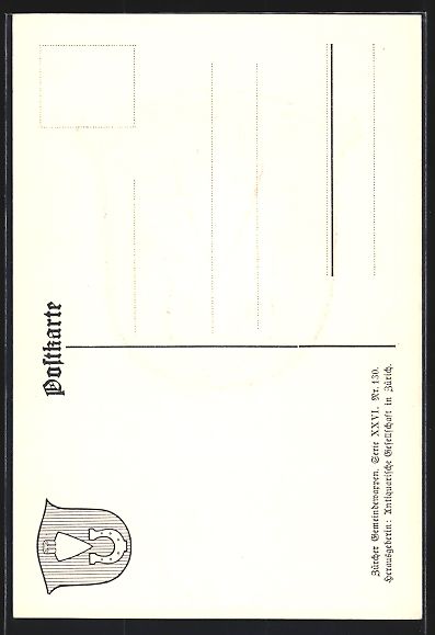 Cartoline postali: Oerlikon, Wappen der Gemeinde mit Erkl – Usato da Berlin venduto da bartko-reher 1
