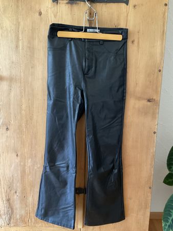 Kunstleder Hose schwarz 36 