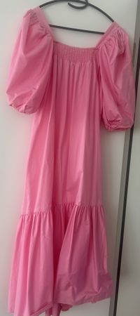 Rosa Sommerkleid von H&M mit Puffärmeln - Grösse XS
