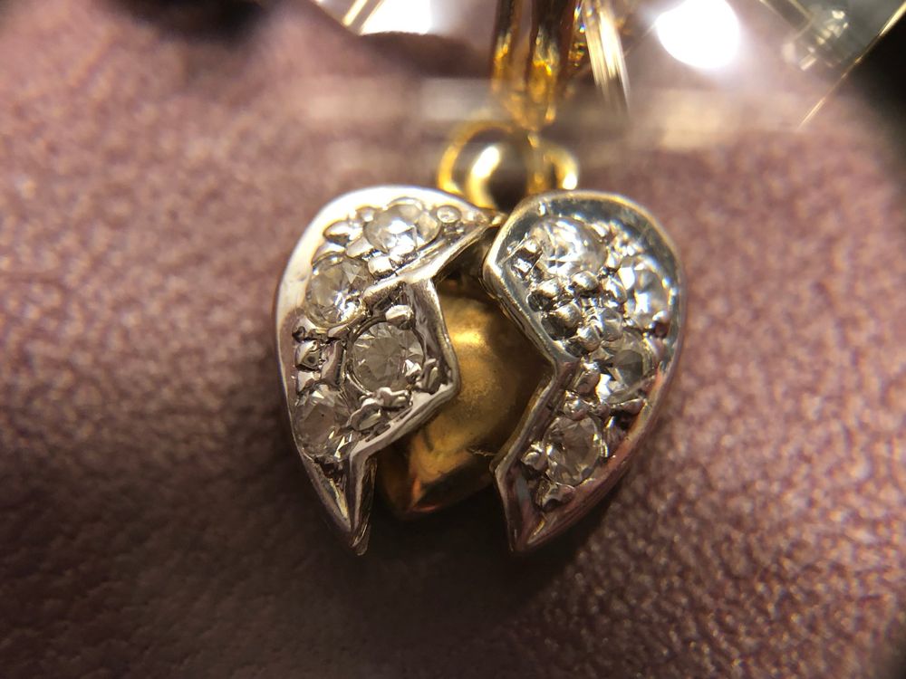 Orecchini pendenti & Orecchini a lobo: Ohrstecker "Broken Heart" aus 18 Karat Gelbgold Au 750 – Usato da Bern venduto da bombich 2