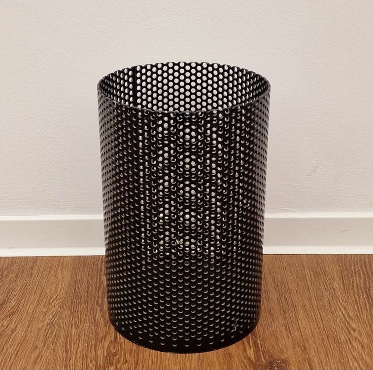 SOLUSTRE Metall Mülleimer Vintage - Robuster Papierkorb 27x27x25cm Für Wohnzimmer & Bad