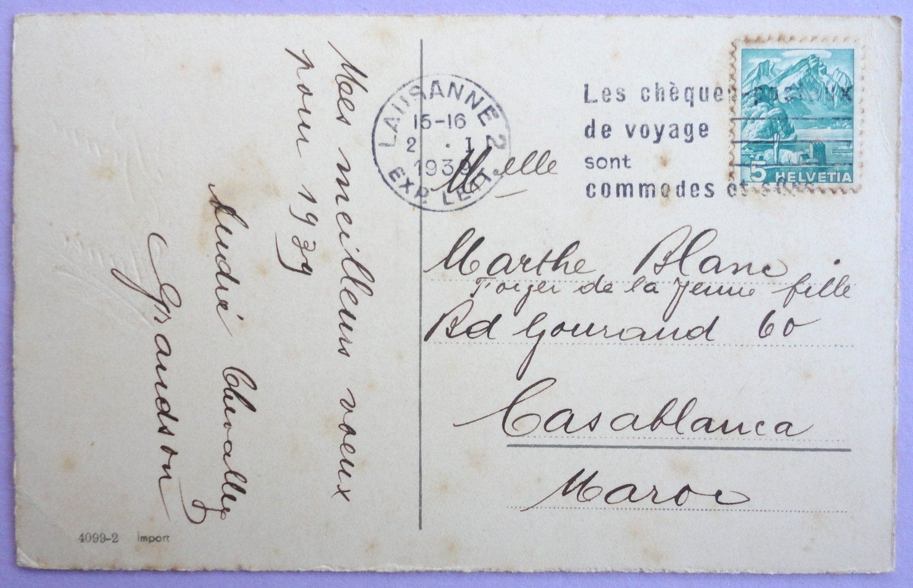 Cartoline postali: Bonne Année – Difettoso da Fétigny venduto da Billy2miny 1