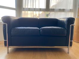 Le Corbusier Ledersofa LC2 Cassina schwarz guter Zustand