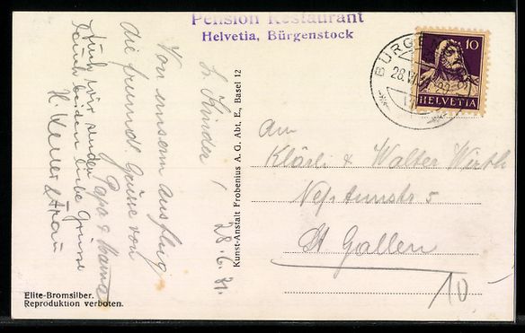 Cartoline postali: AK Bürgenstock, Palace-Hotel – Usato da Berlin venduto da bartko-reher 1