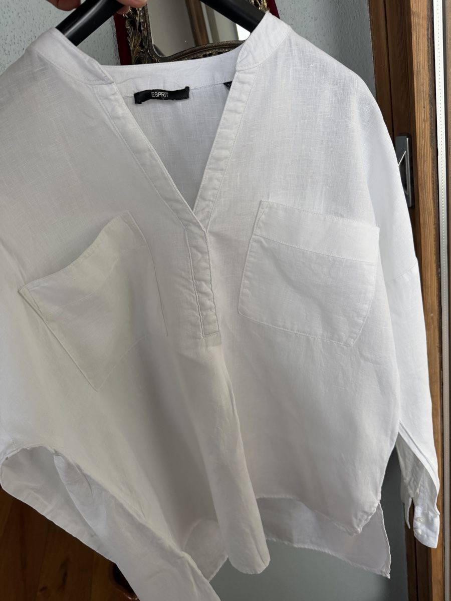 Esprit Blusen: Camicia bianca estiva Esprit in lino – Gebraucht aus Cademario von Iby_30 1