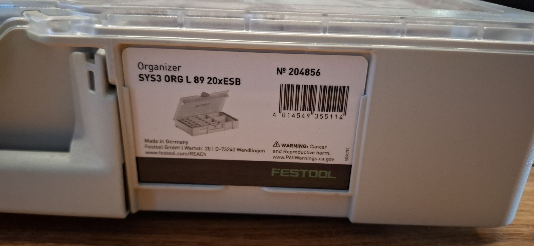 Casse di trasporto: Festool Organizer SYS3 ORG L 89 20xESB neuwertig – Nuovo (secondo la descrizione) da Guntershausen venduto da Jtattoo 1