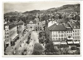 St. Gallen  Stadt - Hecht- und Theaterplatz  Foto Gross 1949