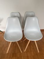 4er-Set Stühle im Eames-Stil – Weiss / Holz