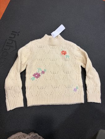 s.Oliver Pullover beige mit Blumen Grösse 92/98 