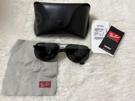 Sonnenbrille Ray-Ban Aviator 3025 P schwarz guter Zustand