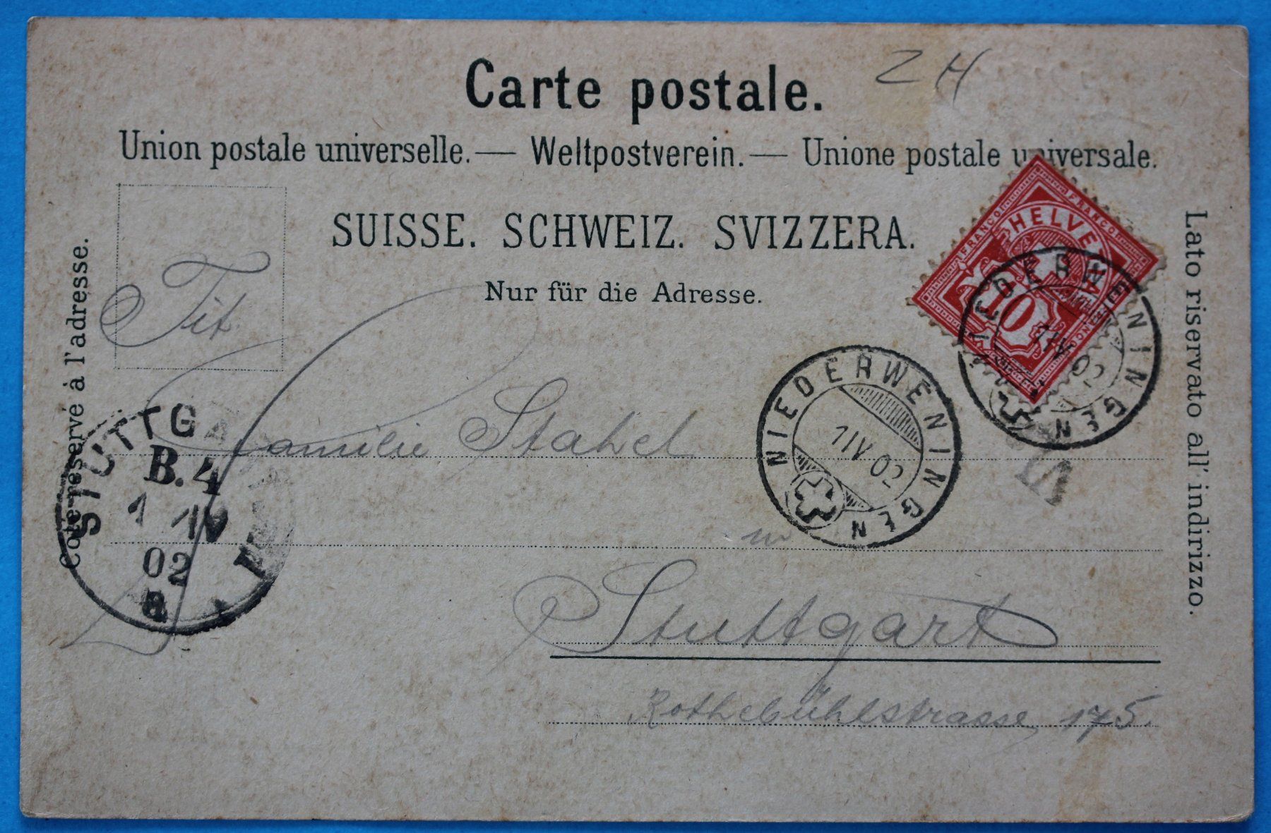 Cartoline postali: NIEDER WENINGEN LITHO AK – Usato da Lotzwil venduto da pirolh 1