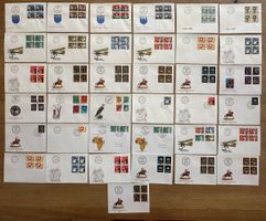 Schweiz - 37x FDC und Sonderbriefe viele 4er Blocks 