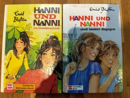 2 Hanni & Nanni Bücher, im Geisterschloss/sind immer dagegen