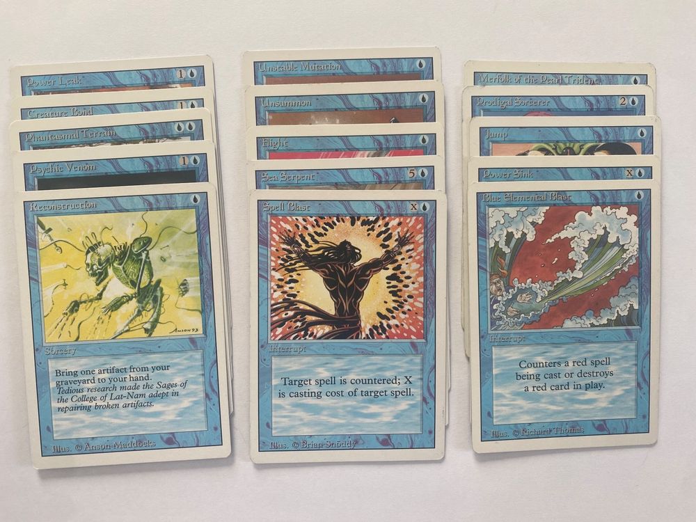 Revised Edition - Full Set Common Cards Blue (15) (Gebraucht) in ...