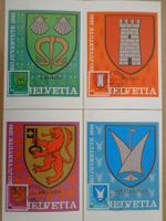 Set 4 Maximumkarten MK PRO JUVENTUTE PJ 1981 Gemeindewappen
