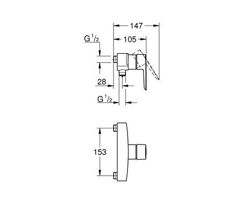 Grohe Rubinetteria: GROHE Start Duscharmatur 1/2" 153 mm – Nuovo e nell'imballaggio originale da Stehrenberg venduto da AB-C 2