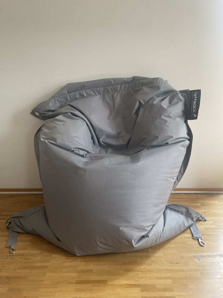Sessel: Fettsack Deluxe - grauer Sitzsack – Neu (gemäss Beschreibung) aus Zürich von Maxim0357 6