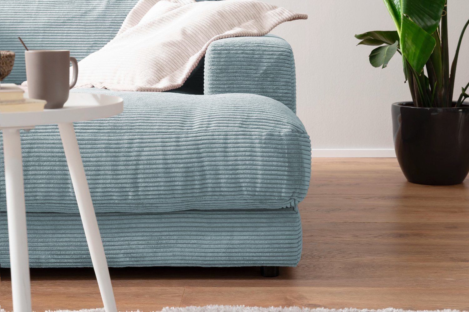 Divani: Big Sofa High End in Cord light blue – Nuovo e nell'imballaggio originale da Bischofszell venduto da deluxe-moebel 3