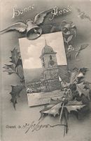 Couvet Kirche - Neujahrskarte