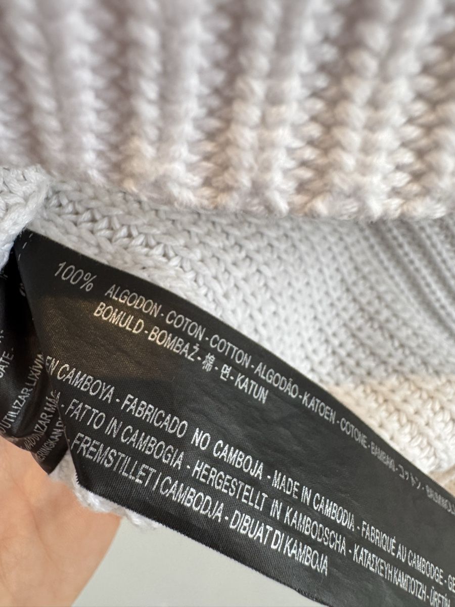 Zara T-shirt: Tshirt Zara blanc knit - Taille M – Usato da Genève venduto da sar_852v 3