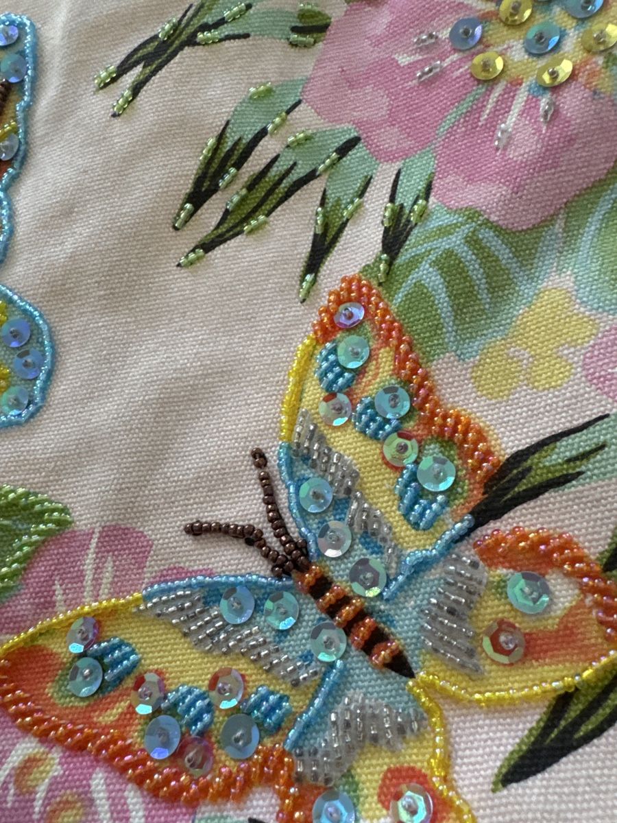 Taschen für Damen: Sommer Tasche mit Schmetterlingen – Gebraucht aus Bonstetten von BarbaraB2015 2