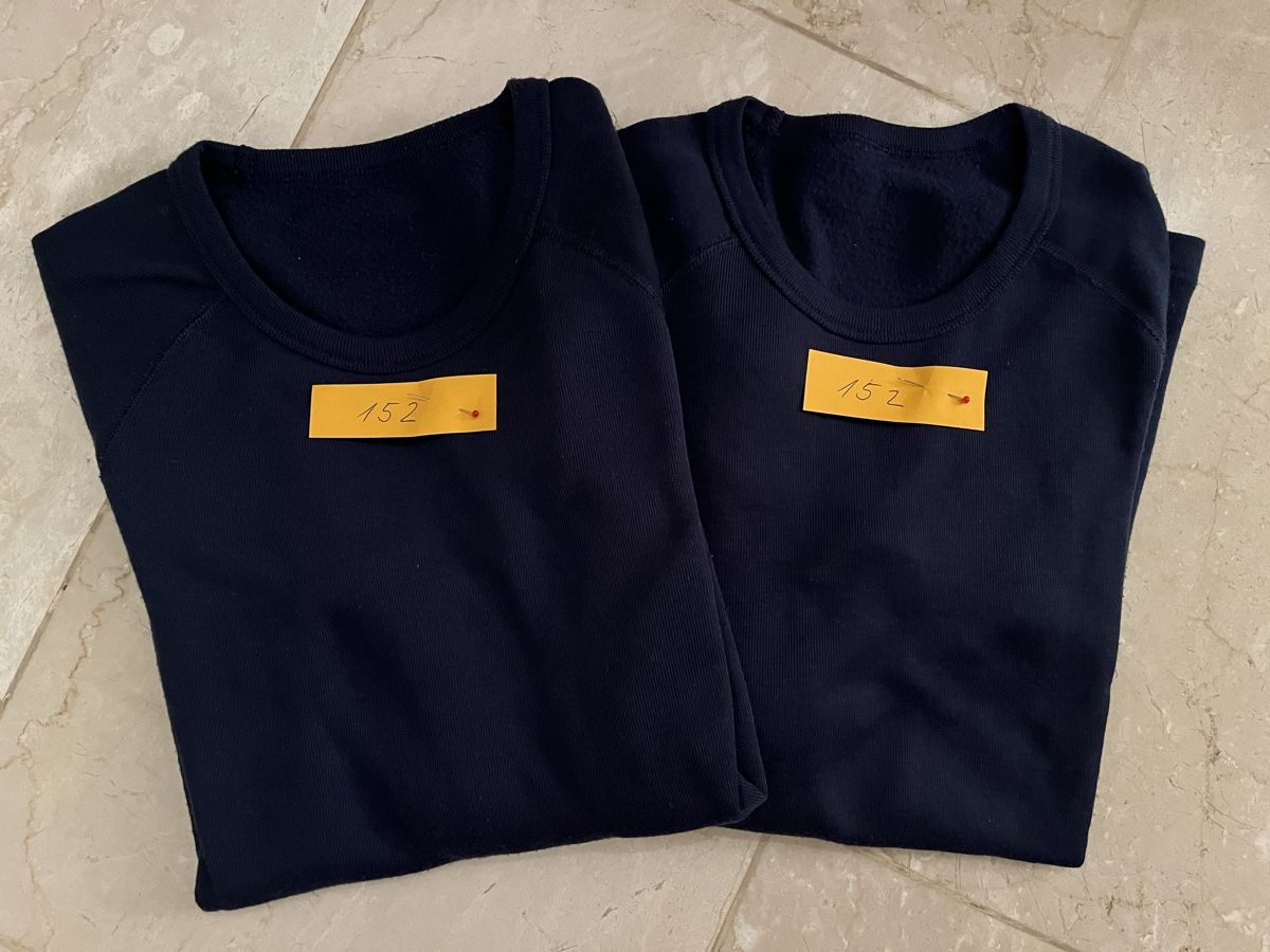 Odlo Biancheria intima: 2 Thermo Shirts Langarm Basic Layer 152 dunkelblau – Usato da Jona venduto da simsa02 1