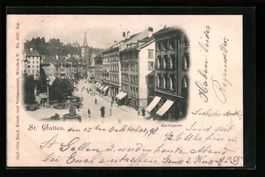 St. Gallen, Marktgasse mit Geschäften