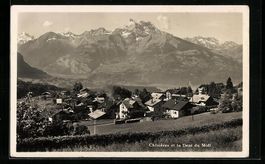 Chésières, la Dent du Midi, Ortsansich