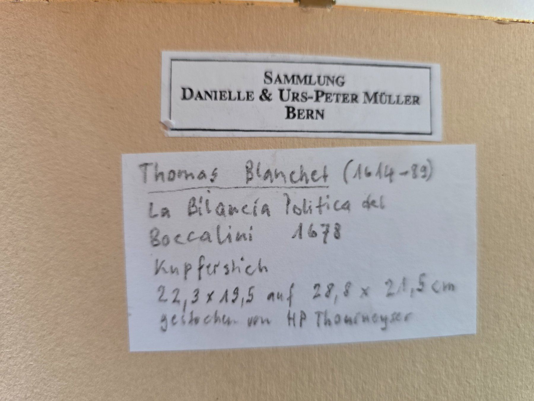 Incisioni: Bild Thomas Blanchet Kupferstich -  Thourneyser – Usato da Walterswil BE venduto da Lonitti 2