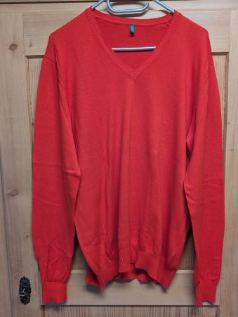 Benetton Herrenpullover Rot, Grösse L