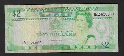 Banconote: Fiji  2  Dollars  Gebraucht – Usato da Gordola venduto da coinsandnotes