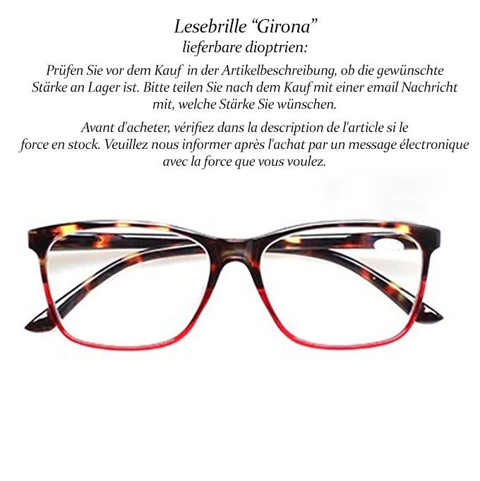 Occhiali & Lenti: Lesebrille Girona +4.5 +5.0 +6.0 – Nuovo e nell'imballaggio originale da Pfäffikon SZ venduto da ANNAPURNA8091
