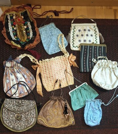 ✨️11x antike Handtaschen, Täschli- Beutel, Konvolut