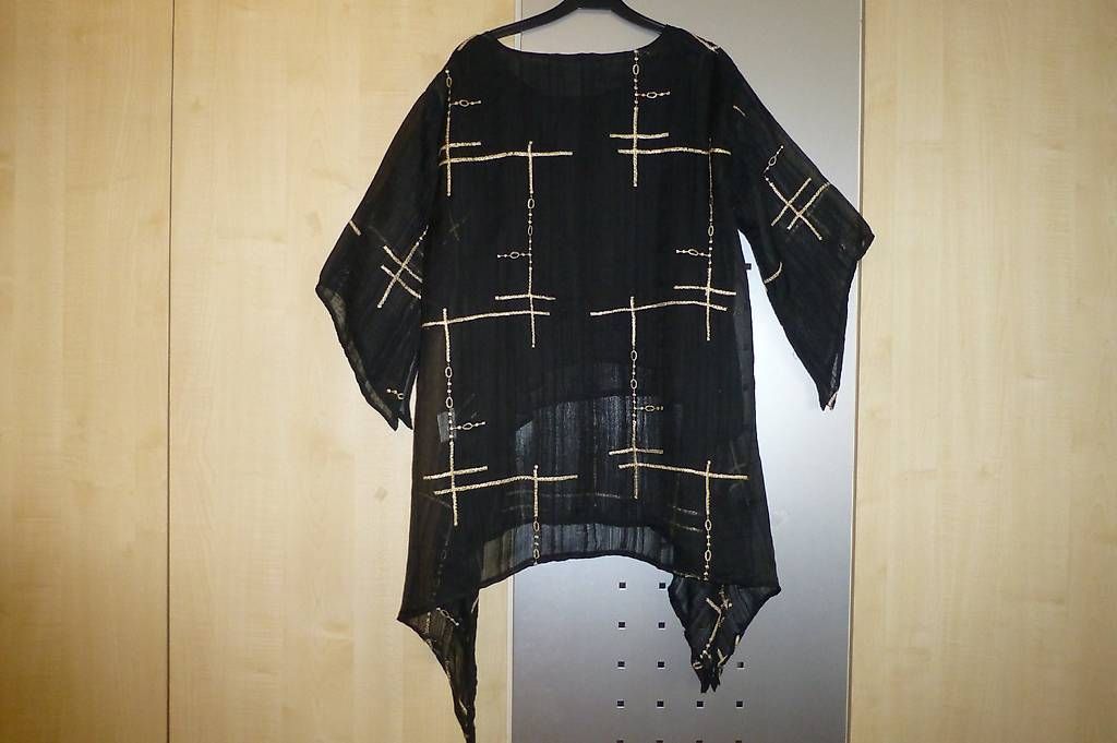 Tuniche: Tunika Bluse Kasack schwarz/gold Grösse L – Nuovo (secondo la descrizione) da Reinach BL venduto da Spider63 1