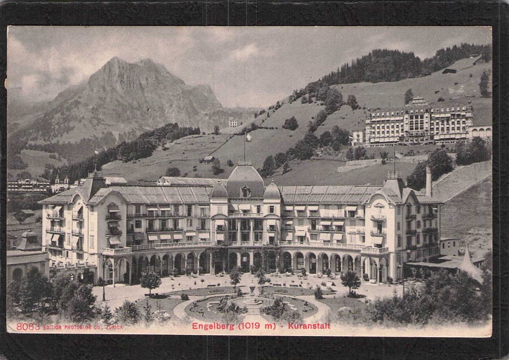 Ansichtskarten: Engelberg OW , Kuranstalt , gel. 1907 – Gebraucht aus Reichenburg von Pipo-67