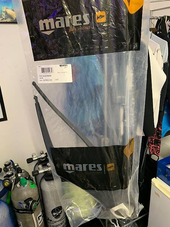 Mares Flossen, Masken & Schnorchel: 2 x Freedive Mares Razor Footpockets 45/46 neu – Neu (gemäss Beschreibung) aus Muri AG von Ludrigen 2