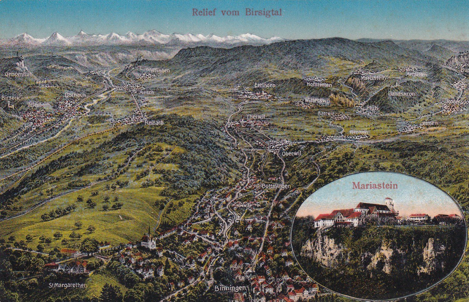Cartoline postali: Relief vom Bisigtal Mariastein – Usato da Cormoret venduto da Pascalll2001