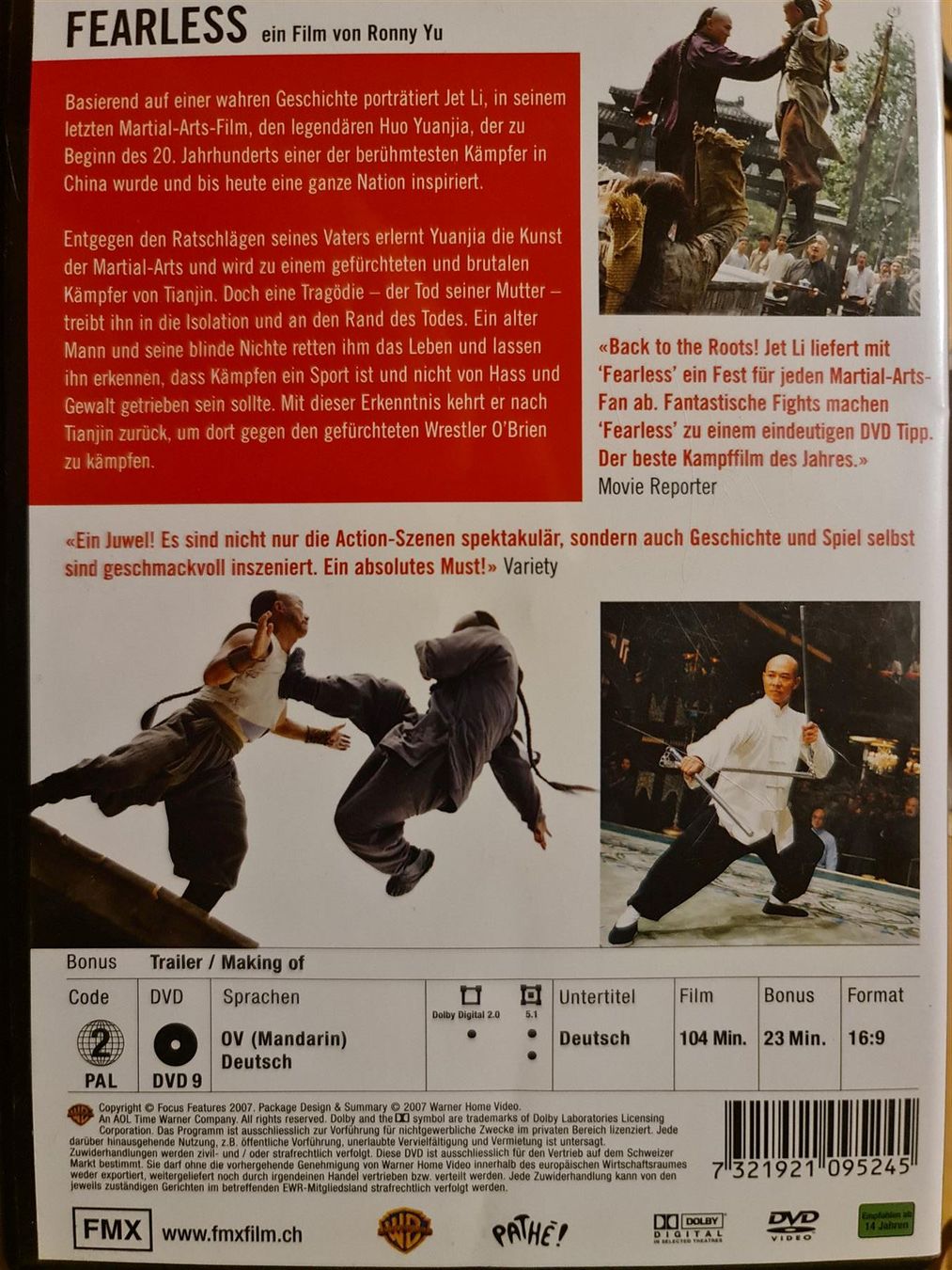 Tutti i DVDs: DVD Jet Li - Fearless – Usato da Dintikon venduto da Vexi 1